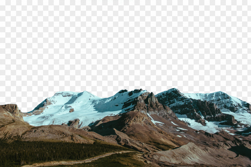 Snowy Mountains Canvas Print Glacial Landform Mountain Mond Xc3u0153ber Den Bergen Big Box Art PNG