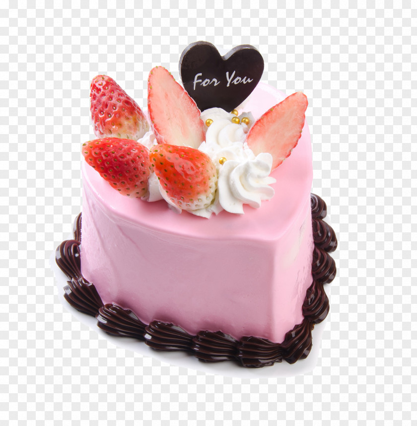 Strawberry Fruit Cake Cream Chocolate Frosting & Icing Birthday PNG