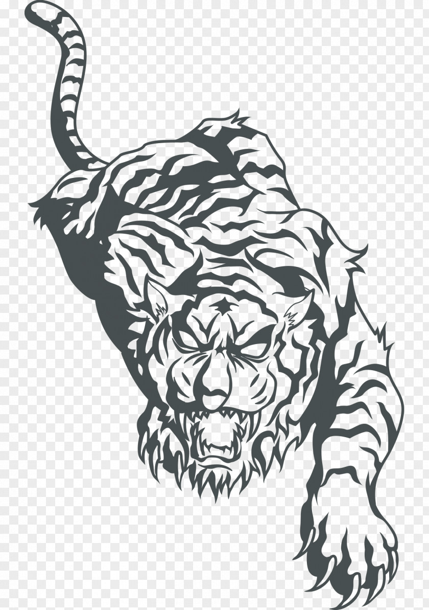 Tigers Down Tiger Tattoo Flash Clip Art PNG