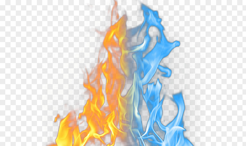 Yellow Blue Fire Material Alpha Flame PNG