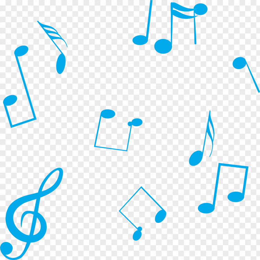 Blue Notes Vector Elements Background Musical Note PNG
