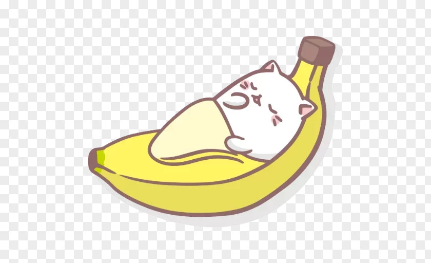 Cat Banana Peel Kavaii TMS Entertainment PNG