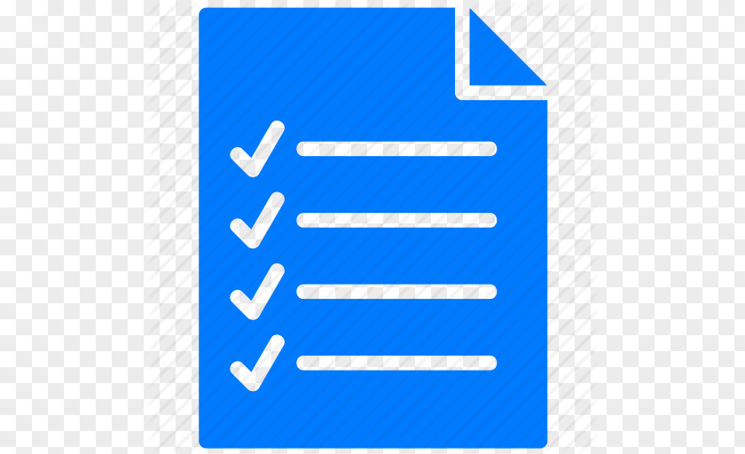 Checklist Icon Blue Blue, Checklist, Document PNG