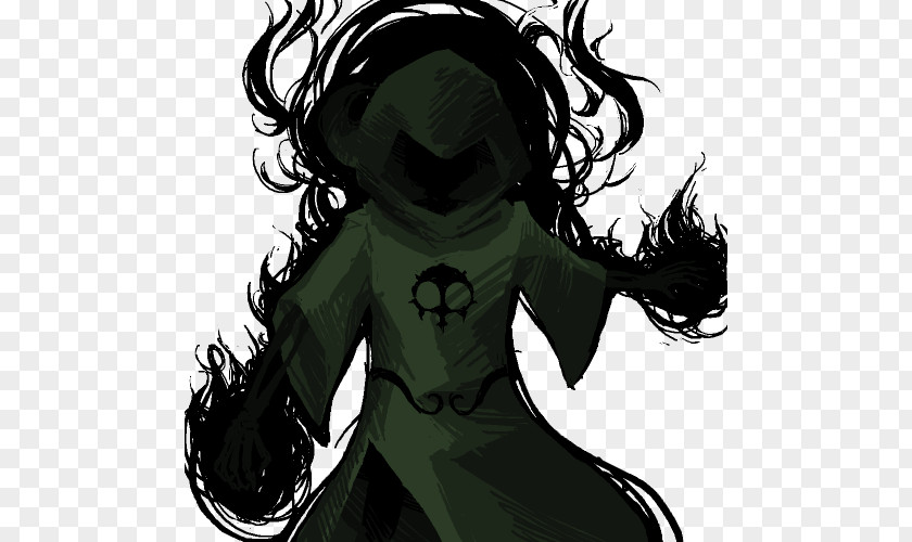 Demon Cartoon Black Hair Silhouette PNG