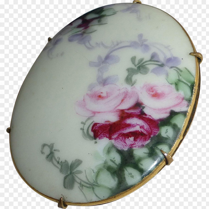 Hand-painted Floral Material Platter Plate Porcelain Tableware Oval PNG