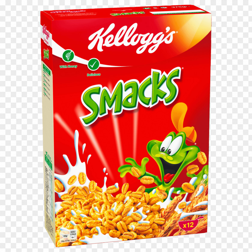 Kelloggs Honey Smacks Breakfast Cereal Corn Flakes Kellogg's PNG