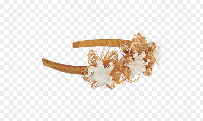 Ribbon Bracelet Headband Brown Color PNG