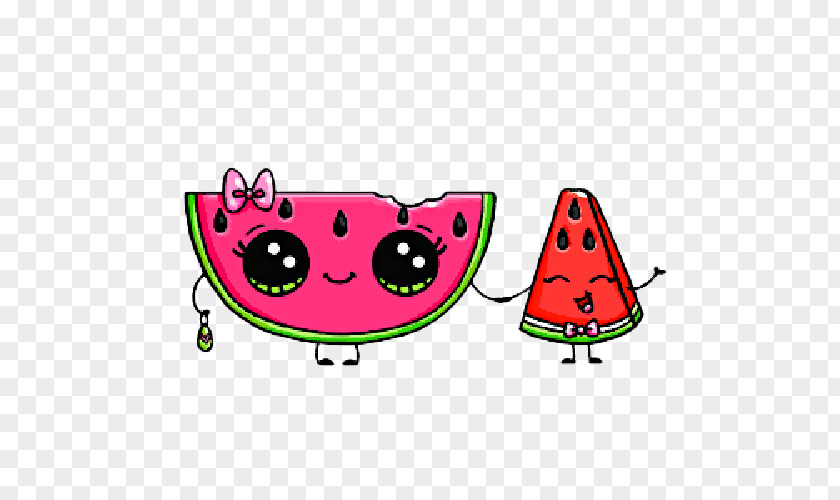 Cartoon Two Watermelon Slices, Good Friends Chocolate Chip Cookie Drawing Food Sketch PNG