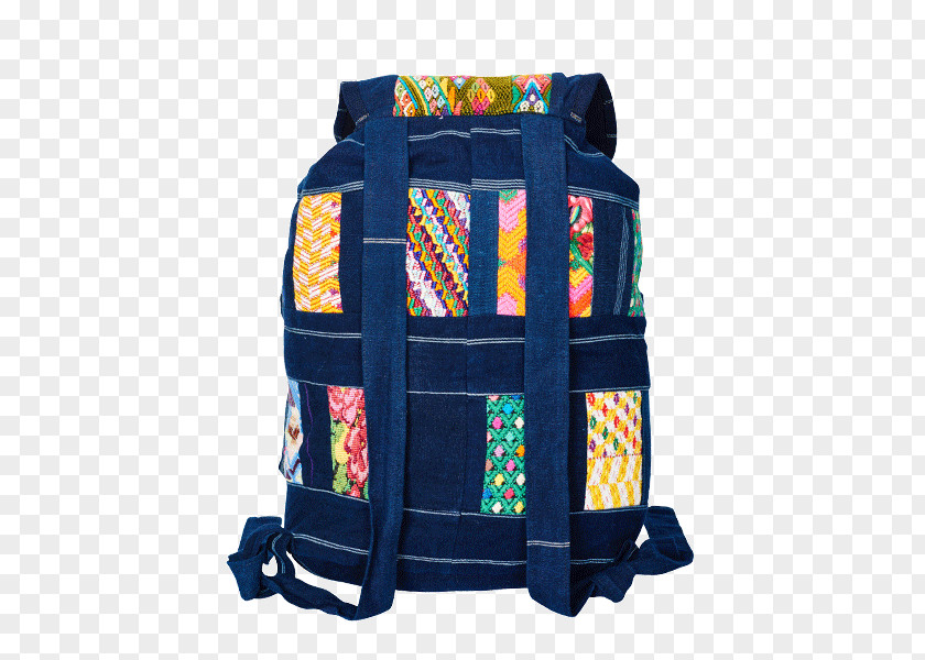 Patchwork Bag Backpack Textile Cobalt Blue Electric PNG