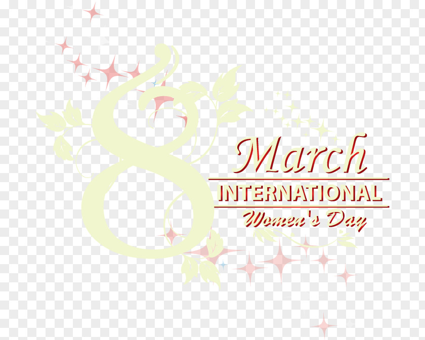 Women's Day Theme Vector Material Font PNG