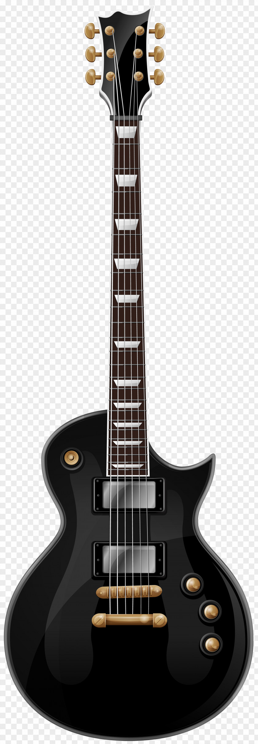 Black Guitar Clip Art Image ESP LTD EC-1000 EMG 81 MH-1000 Electric PNG