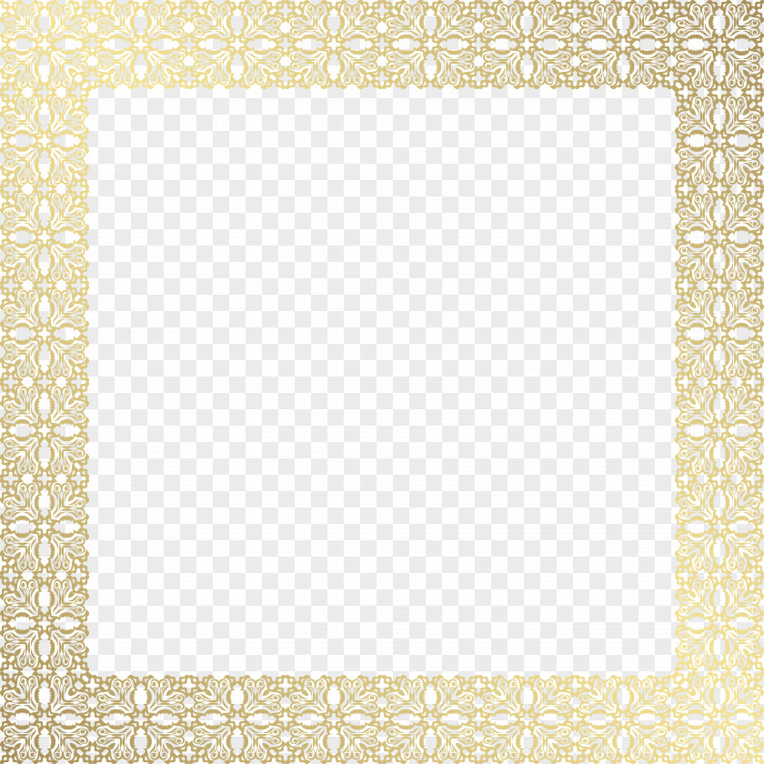 Border Decorative Frame Gold Clip Art Square Area Pattern PNG