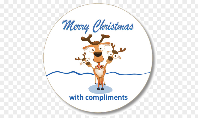 Christmas Label Santa Claus's Reindeer Rudolph PNG