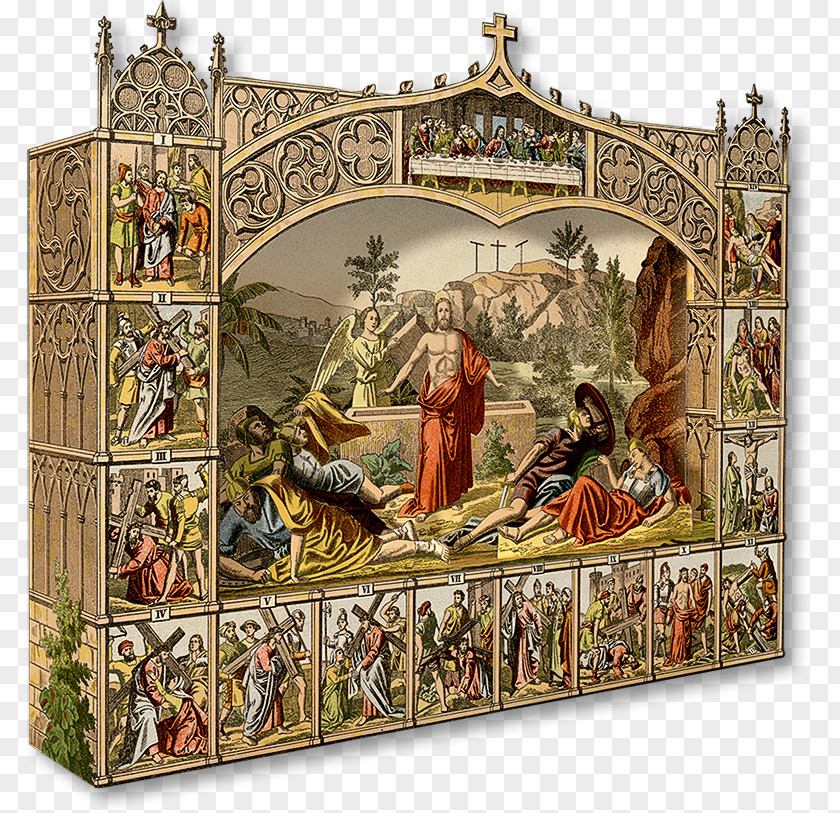 Jesus Easter Bible Resurrection Of Christianity Diorama Stations The Cross PNG