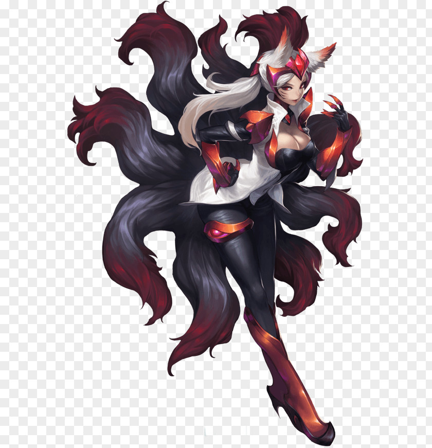 Nine Tailed Fox League Of Legends Ahri Nine-tailed Major Gaming Drawing PNG