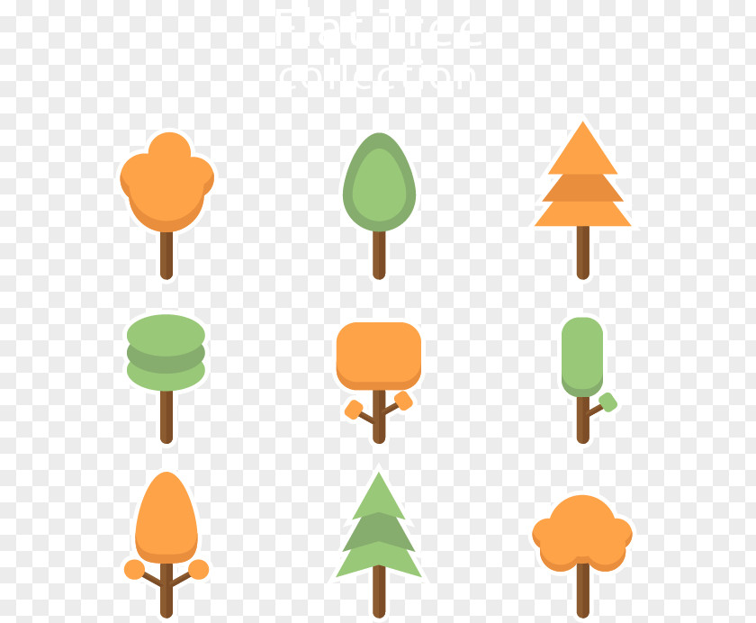 Simple Flat Tree PNG