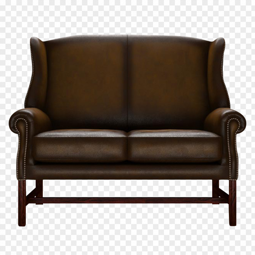 Chair Loveseat Couch Leather Chesterfield Club PNG