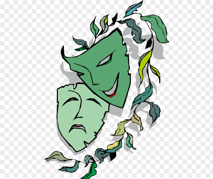 Evil Green Vector Mask Theatre Play Tragedy Compagnia Teatrale Drama PNG