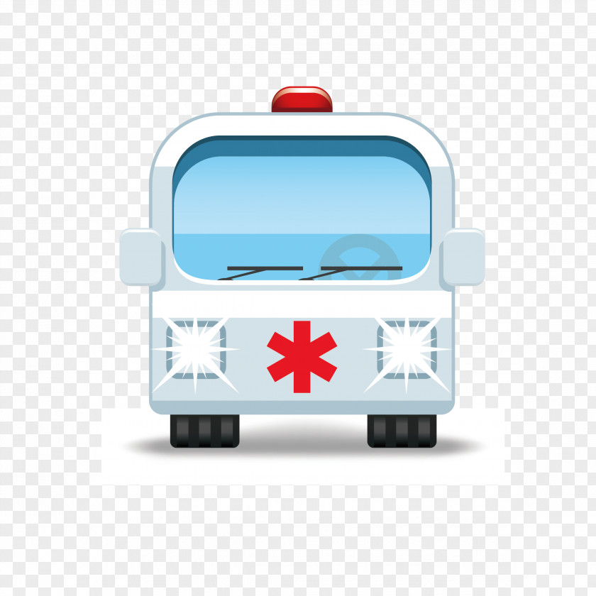 Hand-painted Ambulance Vector First Aid PNG