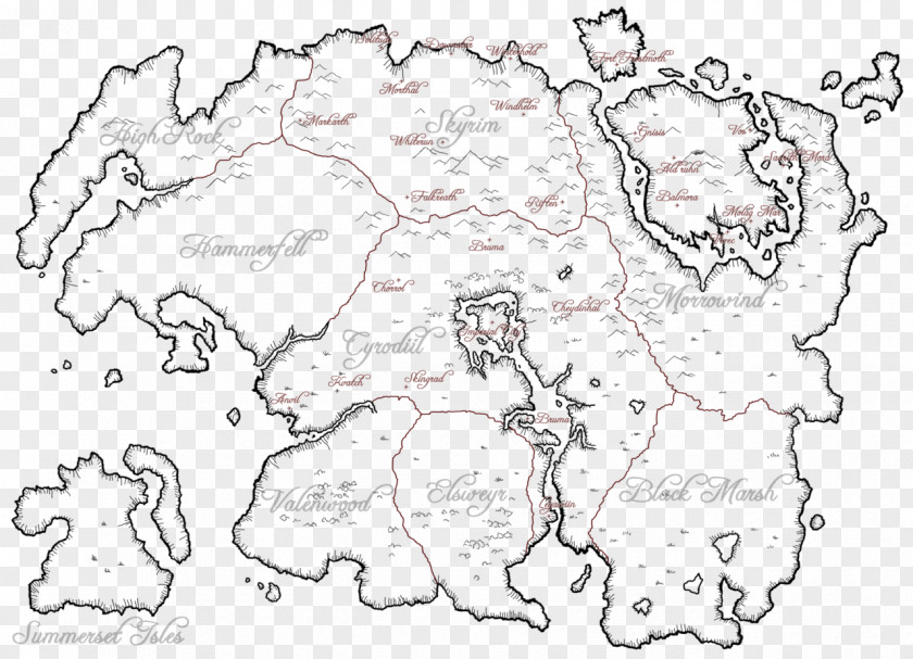 Map Blank The Elder Scrolls III: Morrowind Tamriel Atlas PNG