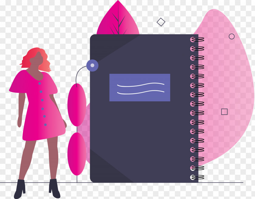 Notebook Girl PNG