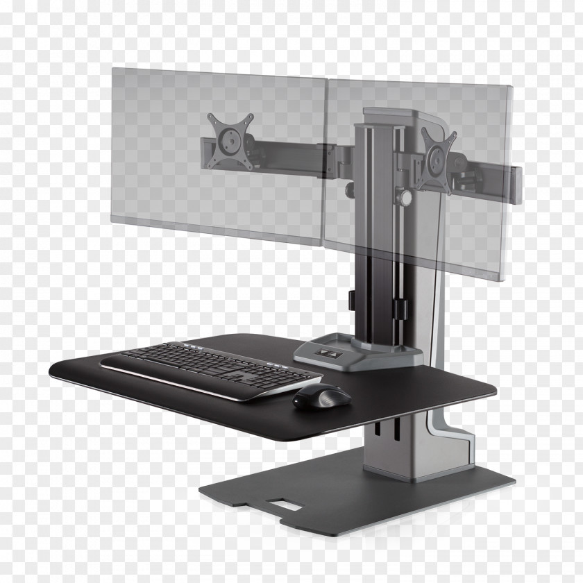 Sit-stand Desk Standing Workstation Monitor Mount PNG