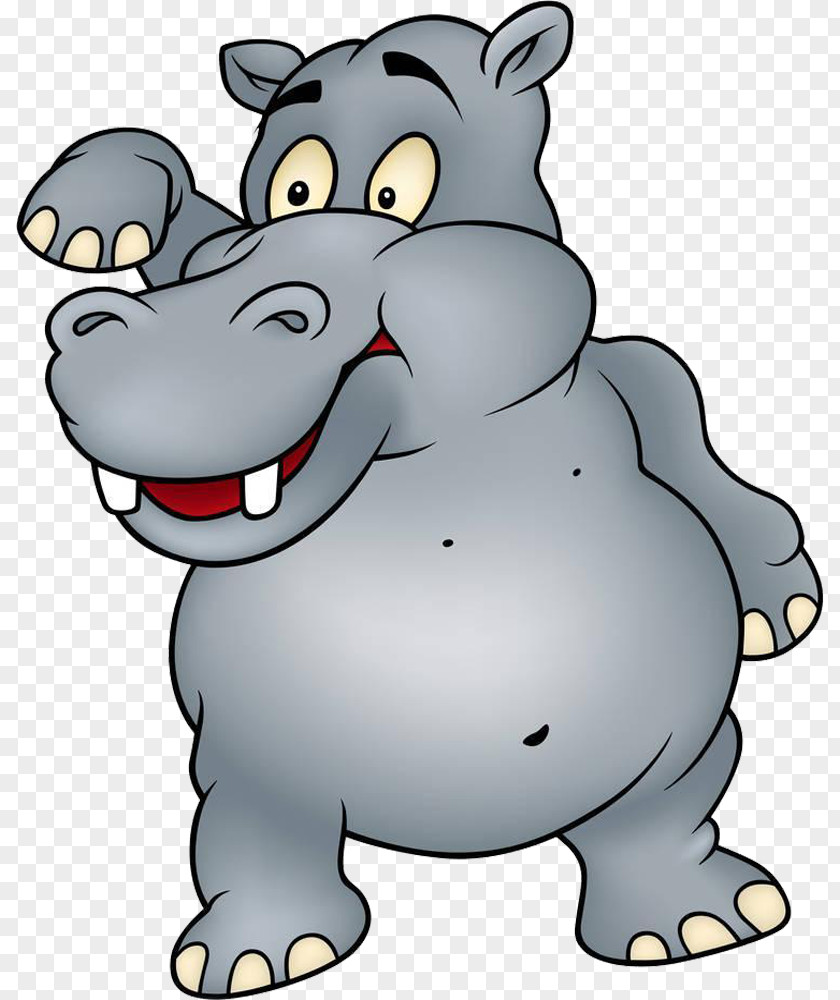 The Hippopotamus Waved Goodbye Cartoon Royalty-free Stock Illustration PNG
