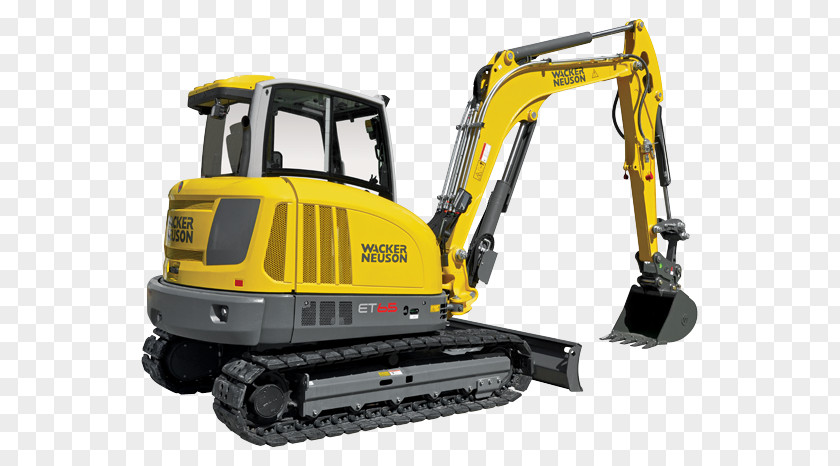 Excavator Compact Architectural Engineering Poclain Sticker PNG