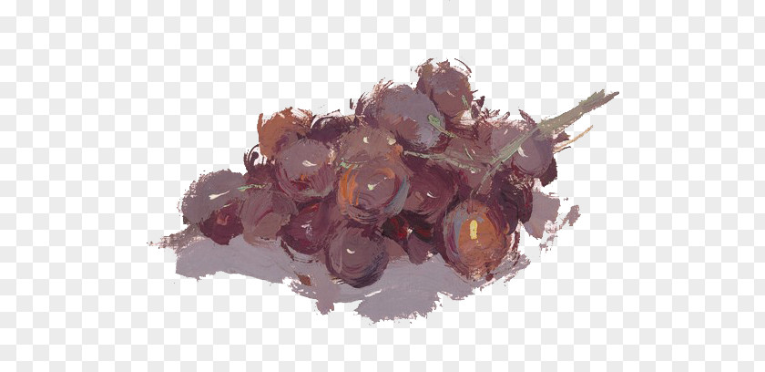 Grape Color Purple Brown Painting PNG