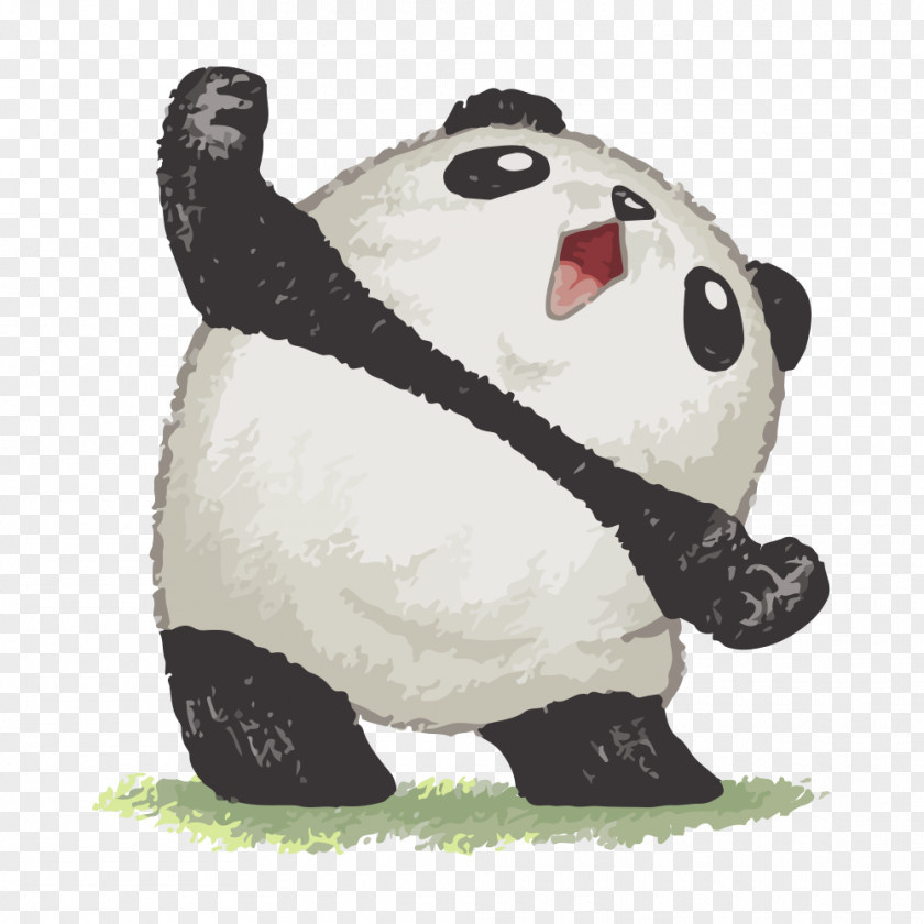 Panda Giant Cuteness Happiness Illustration PNG