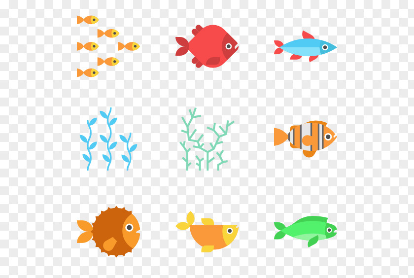 Sea Life Fish Font PNG