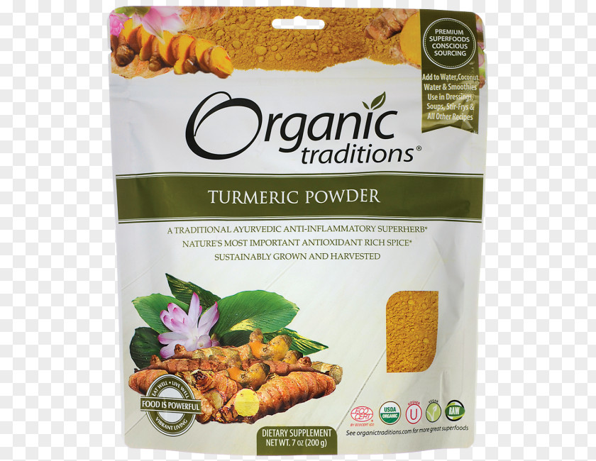 Turmeric Powder Organic Food Raw Foodism Smoothie Health PNG