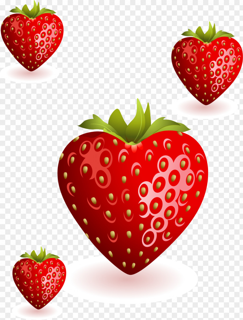 Vector Painted Strawberry Shortcake Pie Clip Art PNG