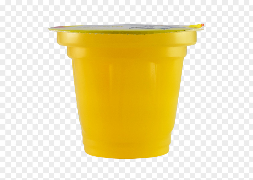 Nata De Coco Yellow Plastic Flowerpot Bucket Green PNG