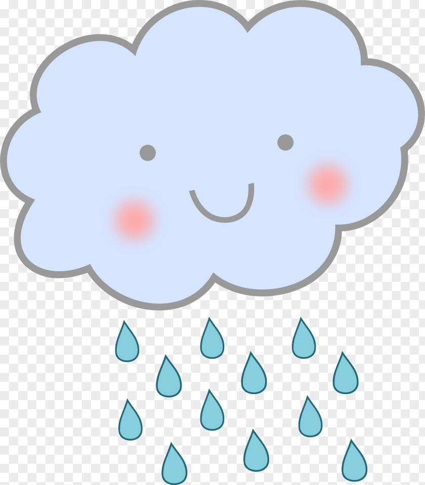 Cute Cloud Cliparts Rain Clip Art PNG