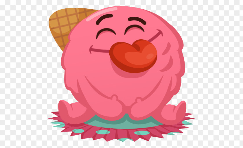Ice Cream Sticker VKontakte Telegram Emoticon PNG