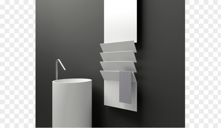 Radiator Heated Towel Rail Bathroom Design PNG