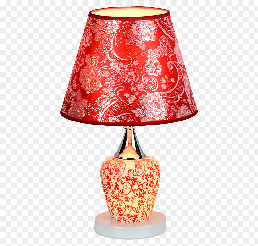 Rich Flowers Wedding Table Lamp PNG
