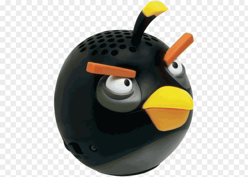 Caixa De Som Disruptive Gear4 Angry Birds Mini Speaker Classic Black Bird Loudspeaker Beak PNG