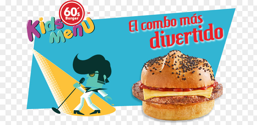 Kids Burger Hamburger Fast Food Junk Sixties PNG