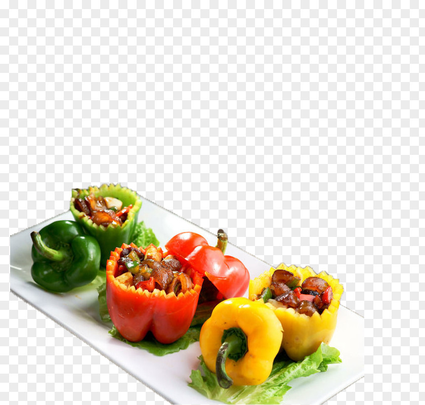 Three Pepper Cucumber Sea As Food Hors Doeuvre Vegetarian Cuisine Recipe Stuffed Peppers PNG