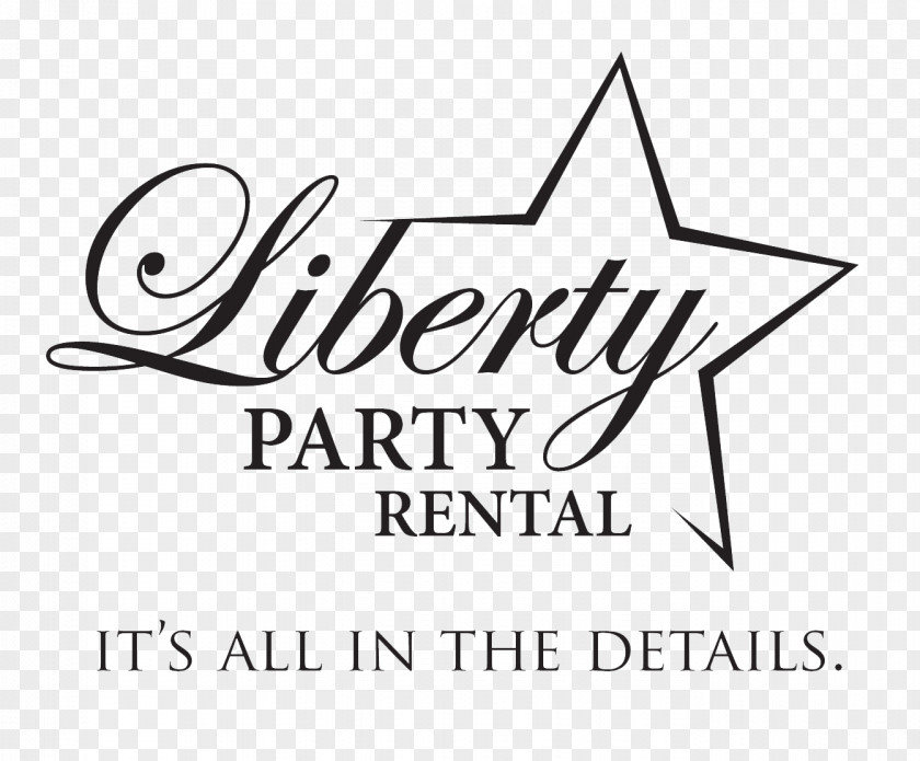 Design Logo Liberty Party Rental Brand Font PNG