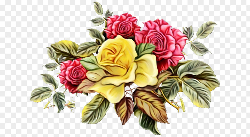 Garden Roses Flower Bouquet Clip Art PNG
