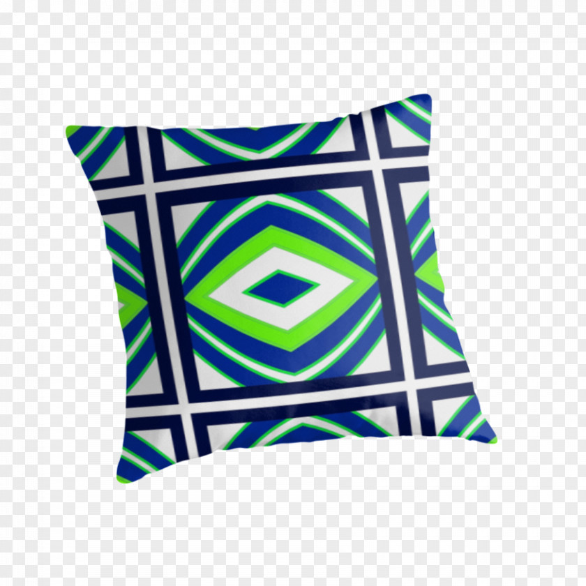 Blue Geometric Cobalt Aqua Throw Pillows Turquoise PNG