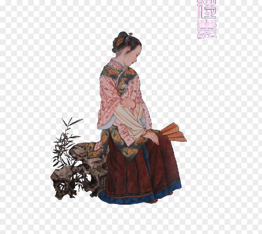 Chinese Style Dream Of The Red Chamber Jia Qiaojie Wang Xifeng Ping'er Qing Dynasty PNG