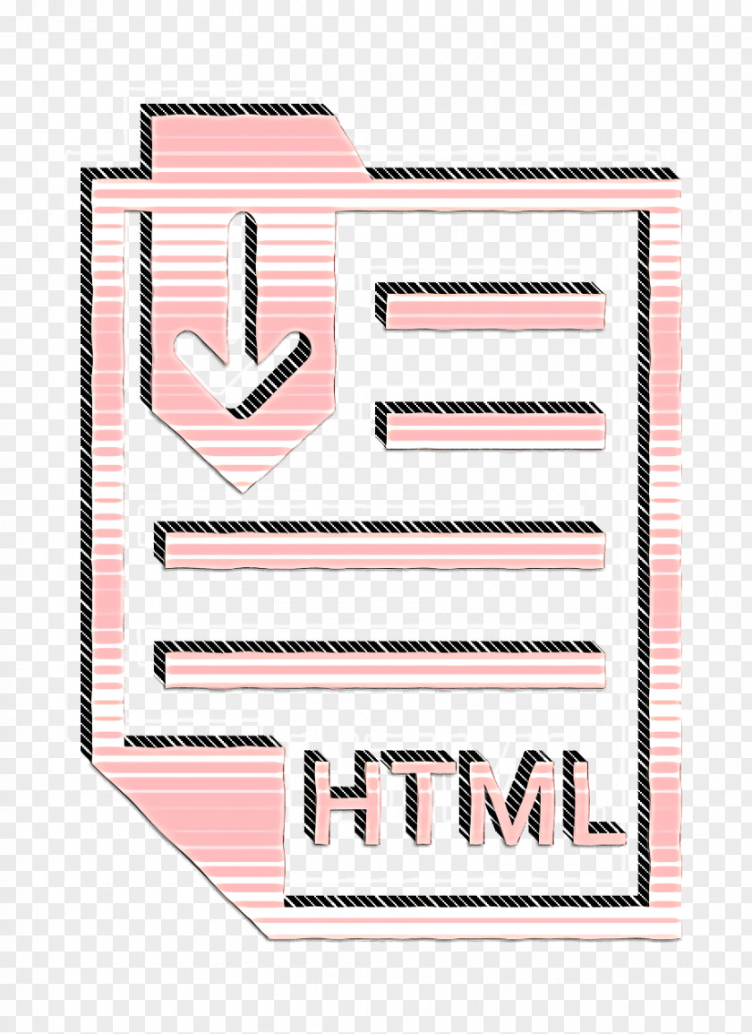 Pink Html Icon File Extension Format PNG