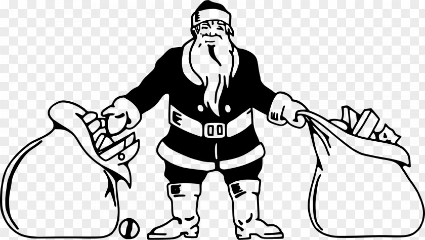 Santa Sleigh Claus Christmas Clip Art PNG