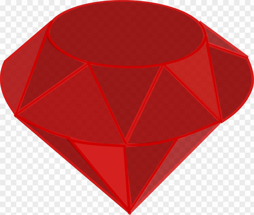 Shading Ruby Gemstone Clip Art PNG
