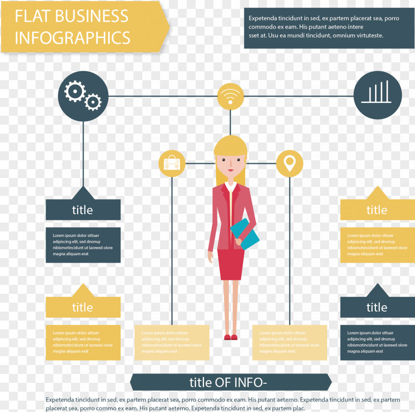 Vector Hand-painted Women Diagram Graphic Design Infographic Illustration PNG