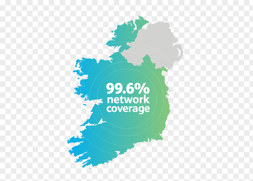 Coverage Map Northern Ireland Vector PNG